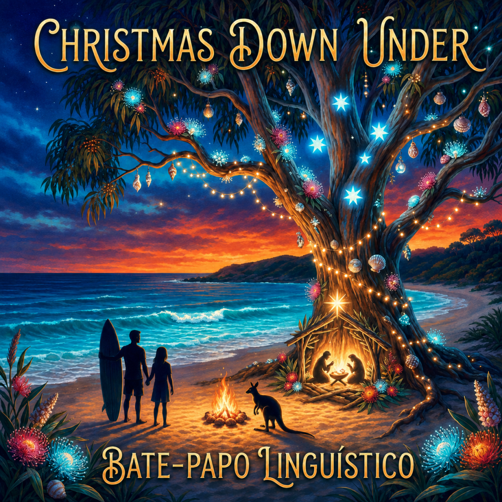 Capa do álbum Christmas Down Under, do Bate-Papo Linguístico.