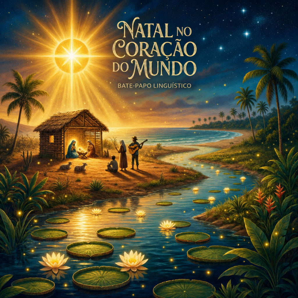 Capa do álbum Natal no Coração do Mundo, do Bate-Papo Linguístico.