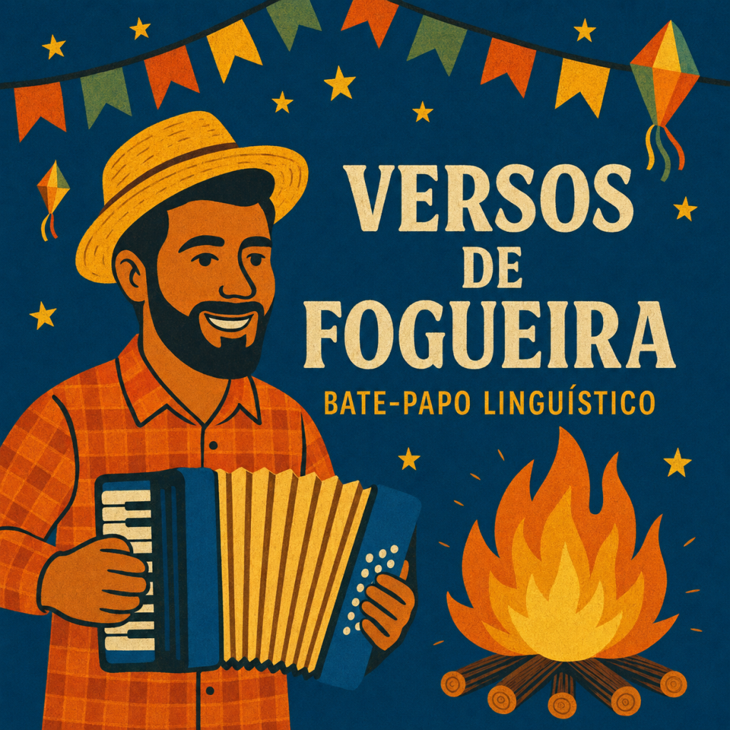 Capa do álbum Versos de Fogueira, do Bate-Papo Linguístico.